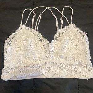 white VG bralette